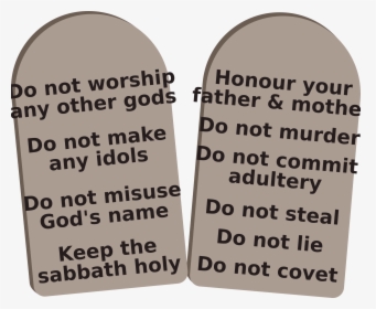 Ten Commandments Tablets Clipart - Ten Commandment Of The Bible, HD Png Download, Free Download
