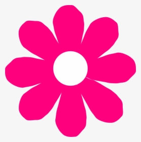 Bright Pink Flower Clip Art A - Pink Clipart Flower, HD Png Download, Free Download
