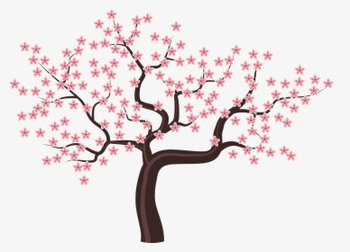 Flower Tree Vector Download Png - Cherry Blossom Tree Clipart, Transparent Png, Free Download