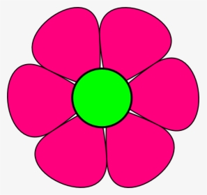 Pink Flower 3 Svg Clip Arts - Draw A Pink Flower, HD Png Download, Free Download