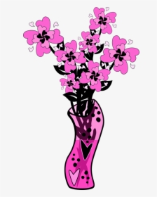 Graphic, Valentine, Hot Pink, Pink Flowers, Flowers, HD Png Download, Free Download
