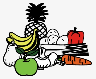 Banana Clipart Waste - No Waste Food Drawing, HD Png Download, Free Download