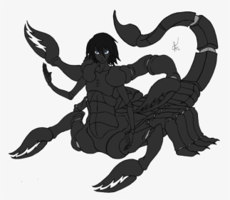 Cartoon Silhouette Black White Legendary Creature - Scorpion King Cartoon, HD Png Download, Free Download