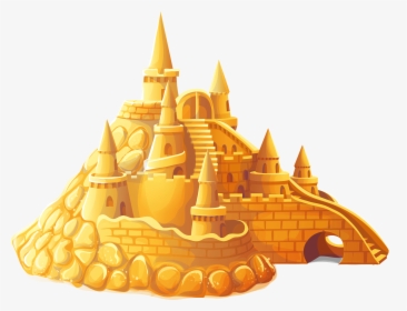 Clip Art Sand Castles Clip Art - Sand Castle Clipart Png, Transparent Png, Free Download