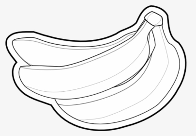 Bananas Icon Black White Line Art 555px - Baltic Clam, HD Png Download, Free Download