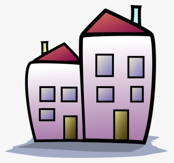 Buildings, Building, House, Home, Cartoon, Homes - Apartment Clipart, HD Png Download, Free Download