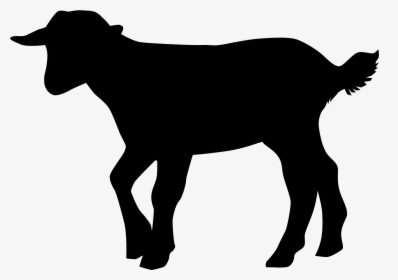 Goat Silhouette Png - Baby Goat Silhouette Clipart, Transparent Png, Free Download