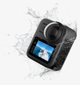 Max Being Splashed By Water To Demonstrate The Camera’s - Gopro Hero Max 360, HD Png Download, Free Download