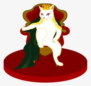 King, Cat, Those In Power, Throne, Heroes - Cat On Throne Cartoon, HD Png Download, Free Download
