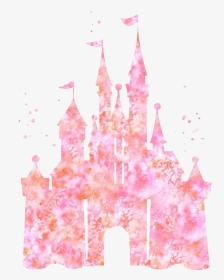 Disney Castle Clipart Free Clip Art Transparent Png - Pink Watercolor Disney Castle, Png Download, Free Download
