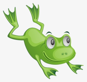 #mq #green #frog #frogs #jumping - Cartoon Frog Transparent, HD Png Download, Free Download