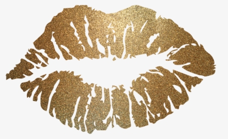 Gold Glitter Lips Transparent, HD Png Download, Free Download