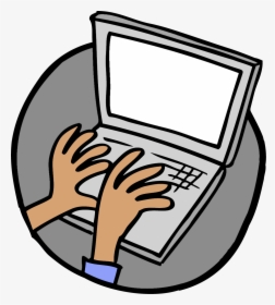 Laptop In Use - Laptop Drawing Logo Png, Transparent Png, Free Download