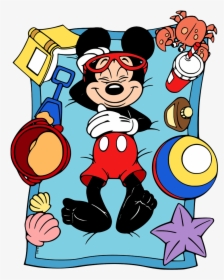 Transparent Mickey Head Outline Png - Fun At The Beach Mickey, Png Download, Free Download