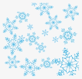 Snowflake Blue - Motif - Transparent Snowflakes Vector Png, Png Download, Free Download