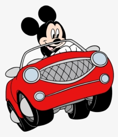 Mickey Mouse Pointing His Finger At You Mickey Driving - Mickey Mouse Car Drawing, HD Png Download, Free Download