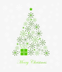 Banner Stock Christmas Clip Art Green Snowflake Transprent - Green Christmas Tree Vector, HD Png Download, Free Download