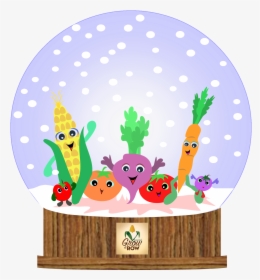 Snowglobe - Fruits And Vegetables Clipart, HD Png Download, Free Download