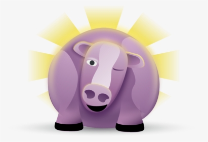 Prosperity Cow Clipart - Fat Purple Cow, HD Png Download, Free Download