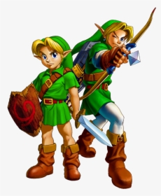 Zelda Ocarina Of Time Png - Ocarina Of Time Young Link And Adult Link, Transparent Png, Free Download