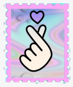 #love #hand #stamp #lovesymbol #heart - Bts Love Hand Sign, HD Png Download, Free Download