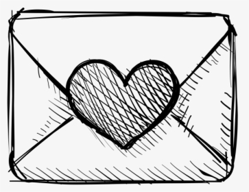 Mail Drawing Stamp - Line Art, HD Png Download, Free Download