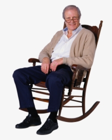 Transparent Old Man Sitting Png - Old Man Sitting In Chair, Png Download, Free Download