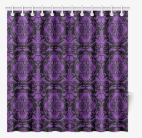 Halloween Goth Purple Damask - Damask Purple Shower Curtain, HD Png Download, Free Download