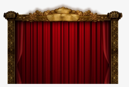 Red Curtains In Frame Xl Hq - Psd Curtains, HD Png Download, Free Download