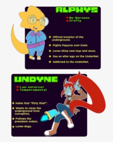 Underchaser Alphys And Undyne - Cartoon, HD Png Download, Free Download