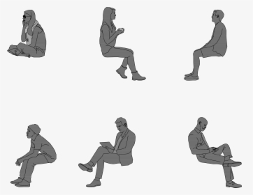Transparent Person Sitting Silhouette Png - Sit People Dwg, Png Download, Free Download