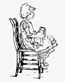 Girl Sitting On A Chair Clip Arts - Draw A Girl Sitting, HD Png Download, Free Download