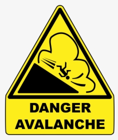 Avalanche Warning Sign Clip Arts - Avalanche Clipart, HD Png Download, Free Download