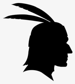 Indian, Chief, Native American, Feathers, Man, Male - Silhouette Native American Clipart, HD Png Download, Free Download