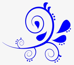 Line Art,graphics,symbol - Blue Swirls Clipart, HD Png Download, Free Download
