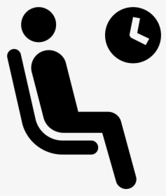 This Icon Features A Man Sitting In A Chair Under A - Waiting Room Icon Png, Transparent Png, Free Download