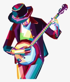String Instrument,indian Musical Instruments,musician - Man With Guitar Art, HD Png Download, Free Download
