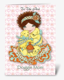 Happy Birthday Doggie Mom With Labs Greeting Card - Illustration, HD Png Download, Free Download