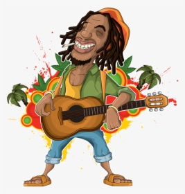 Reggae Artist Png Pinterest - Cartoon Rasta Man, Transparent Png, Free Download