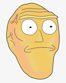 Rick And Morty Face Png - Head From Rick And Morty, Transparent Png, Free Download