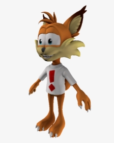 Cartoon,animated Figure,tail,clip Art,action Figure,toy,fawn - Bubsy Woolies Strike Back Model, HD Png Download, Free Download