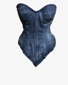 The Denim Bustier"  Class="lazyloaded"  Sizes= - Jean Corset Top, HD Png Download, Free Download
