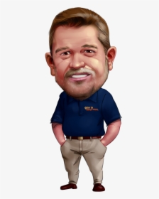 Caricature From Photo Smiling Telecom Businessman In - Business Man Caricature Png, Transparent Png, Free Download