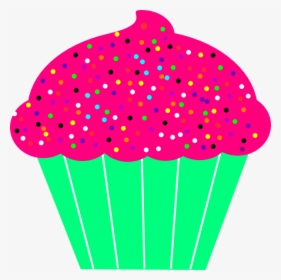 Cupcake Green Svg Clip Arts - Transparent Background Cupcake Clipart, HD Png Download, Free Download