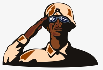 Soldier Saluting Clipart - African American Soldiers Artwork, HD Png Download, Free Download