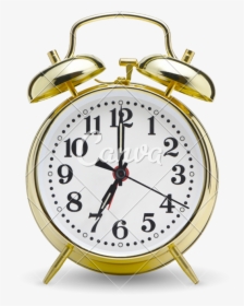 Golden Alarm Clock - Twin Bell Alarm Clock Quartz, HD Png Download, Free Download