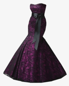 Dresser Clipart Purple Dress - Black And Purple Wedding Dresses, HD Png Download, Free Download