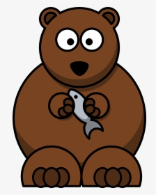 Caricature Home Tag Archives - Bear With Fish Cartoon, HD Png Download, Free Download