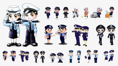Police Officer Salute Public Security Cartoon - Hk Police Cartoon, HD Png Download, Free Download