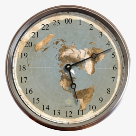 Flat Earth Map Clock, HD Png Download, Free Download